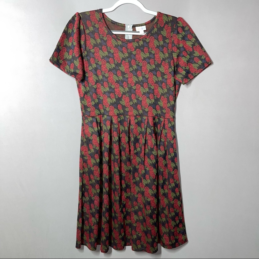 Lularoe Amelia Rose Print Dress